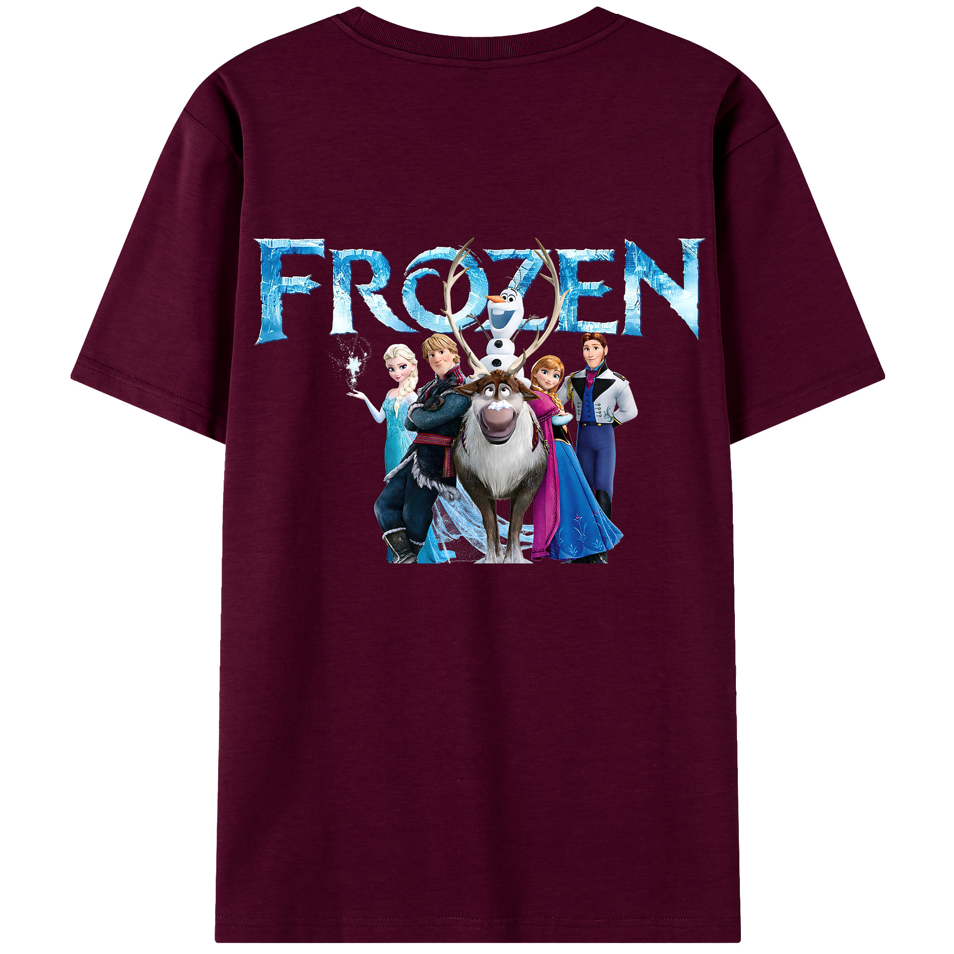 （画像用） アナと雪の女王 アンナ エルサ Frozen Anna Elsa レディース半袖Tシャツ(バックプリント)